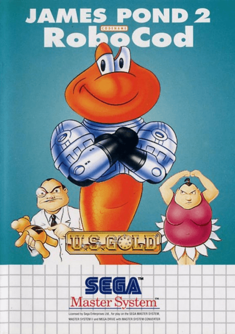 James Pond 2 Codename Robocod box art for Sega Master System